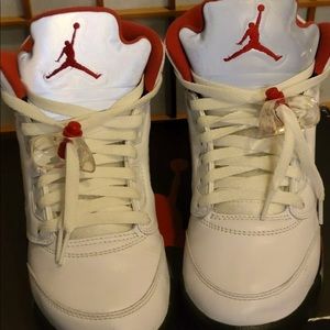 Nike Air Jordan 5 Retro GS White / Fire Red